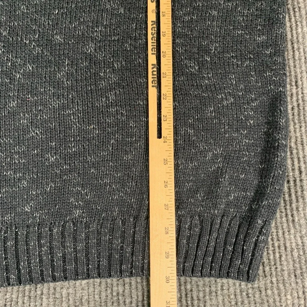 Method Sweater Men's Extra‎ Large Blue Cable Knit Collared Toggle Cotton Blend